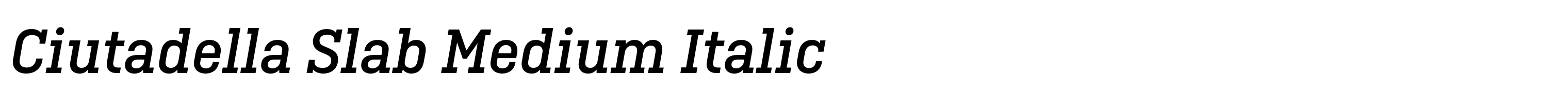 Ciutadella Slab Medium Italic